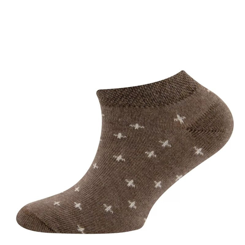 Ewers sneaker sokken 2-pack Bloemen Bruin