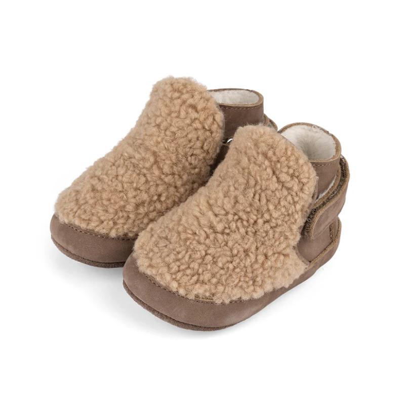 Baby Dutch babyslofjes boots Teddy Brown