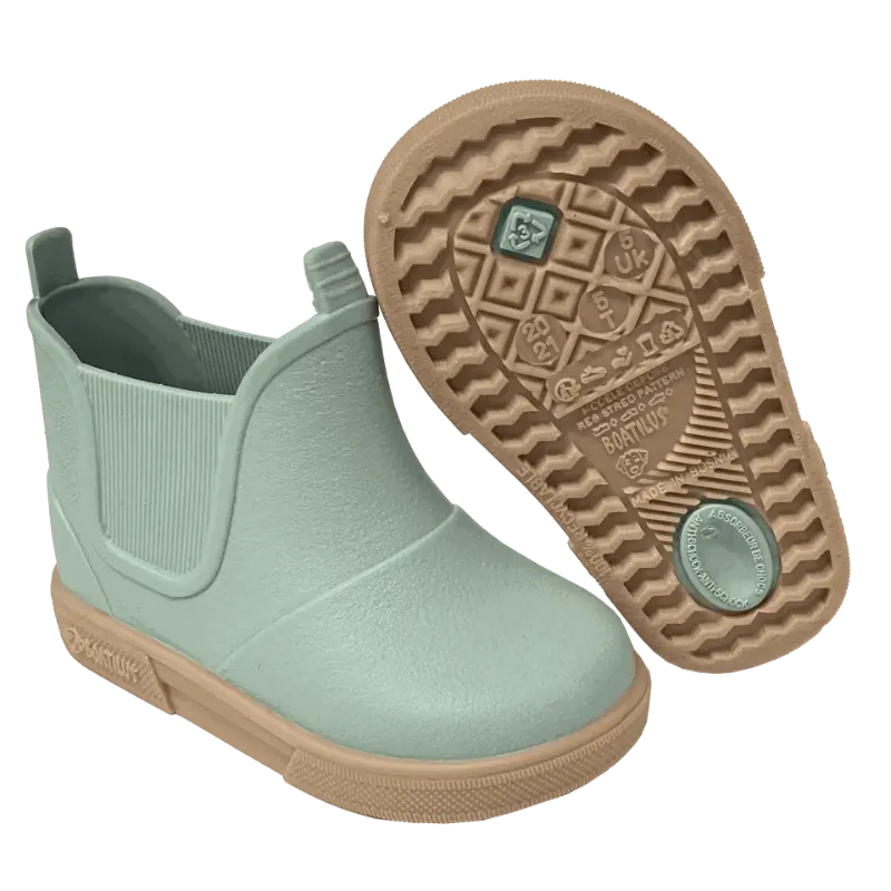 Boatilus regenlaarzen Nautic Green Beige