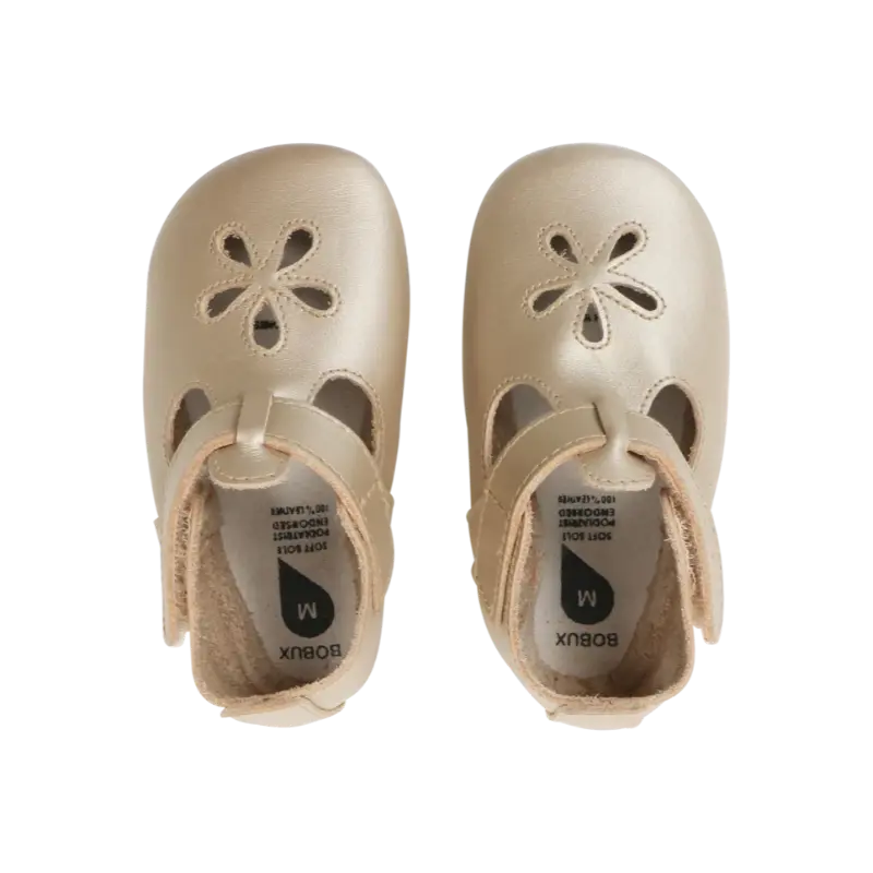 Scarpine Bobux Soft Soles In Pelle – Leo Maple, Suola In Camoscio Antiscivolo, Per Neonati Che Gattonano