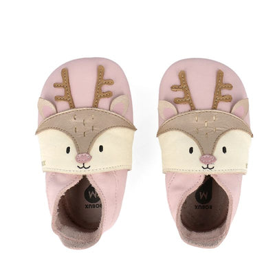 Bobux babyslofjes Fawn Rosewater Vanilla