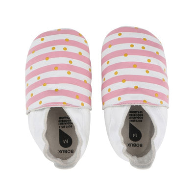 Bobux babyslofjes Spots & Stripes Pink