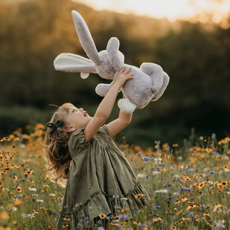 Bunnies By The Bay knuffel Floppy Nibble Konijn groot lila