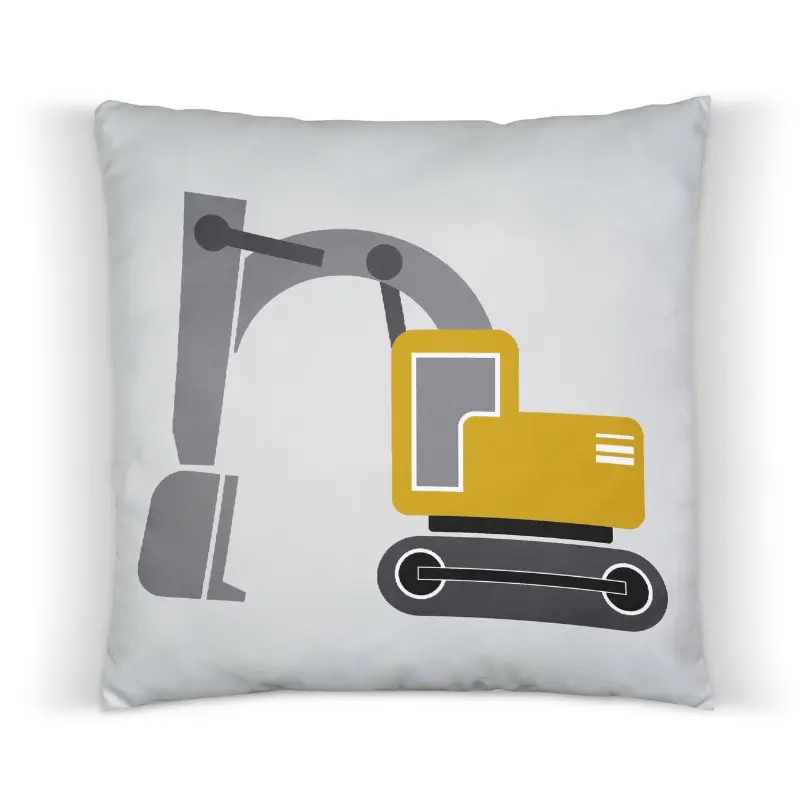 Designed4Kids kussen graafmachine oker