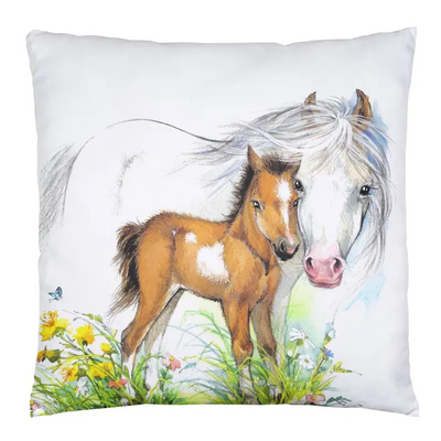 Designed4Kids kussen paardje met veulen wit