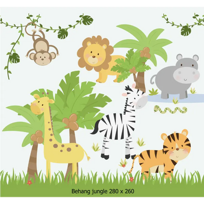 Designed4Kids wandvullend behang kinderkamer jungle