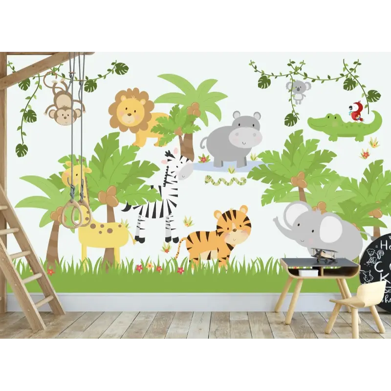 Designed4Kids wandvullend behang kinderkamer jungle