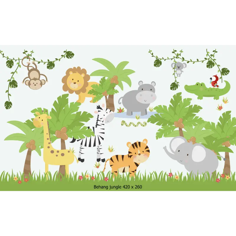 Designed4Kids wandvullend behang kinderkamer jungle