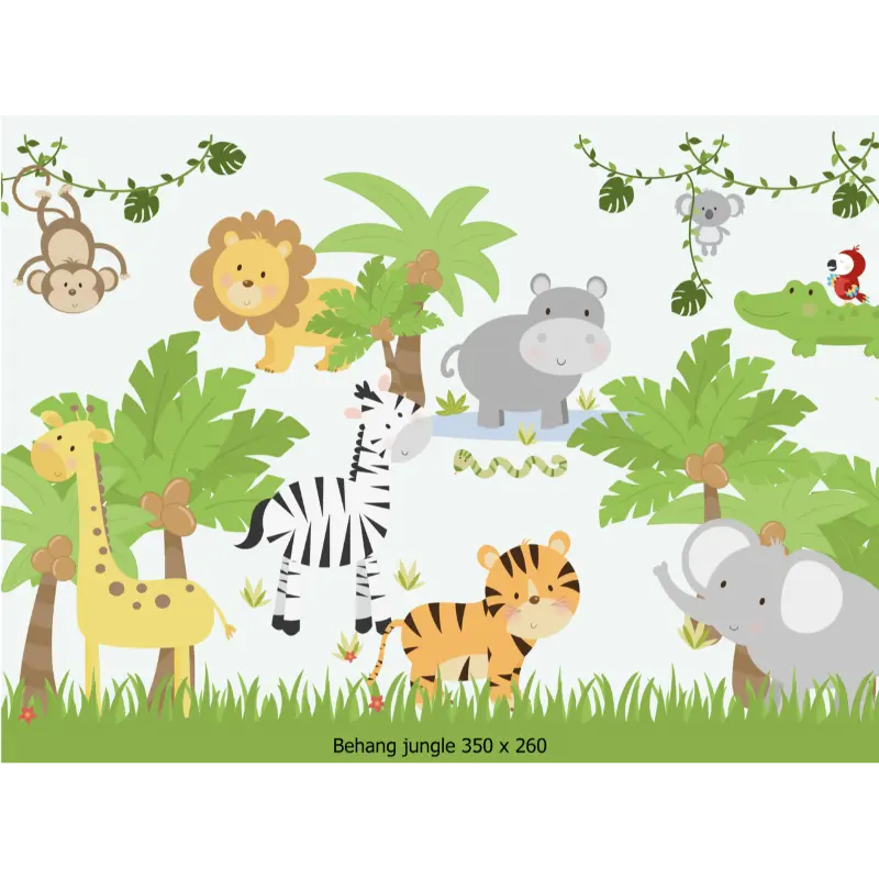 Designed4Kids wandvullend behang kinderkamer jungle