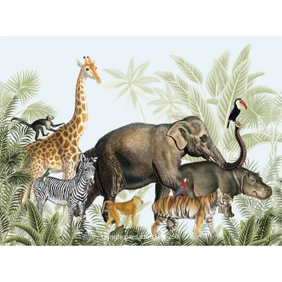 Designed4Kids wandvullend behang kinderkamer jungle parade