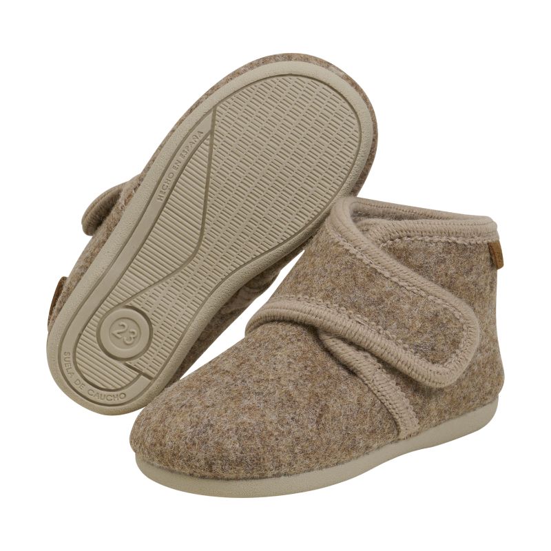 En Fant pantoffels wol Walnut Melange