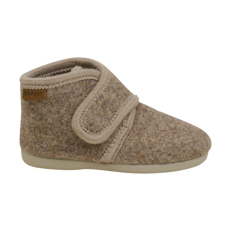 En Fant pantoffels wol Walnut Melange