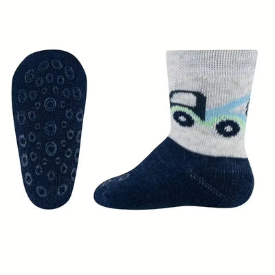 Ewers antislip sokken Krabbelfix Abschleppwagen Navy