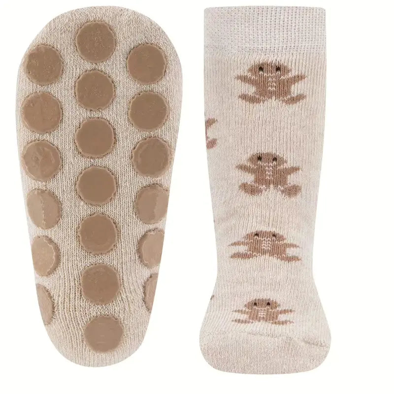 Ewers antislip sokken Stoppi Lebkuchenmänner Beige