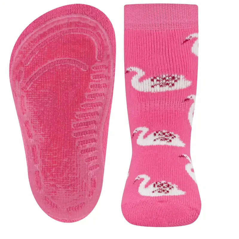 Ewers antislip sokken Stoppi softstep Schwan Wild Orchidee