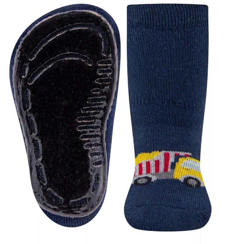 Ewers antislip sokken Stoppi softstep Truck marineblauw - Babyslofje-online