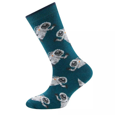 Ewers sokken astronauten aquablauw