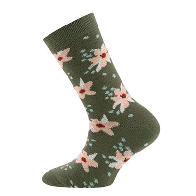 Ewers sokken bloemen groen