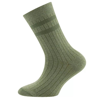 Ewers sokken rib glitter streep groen