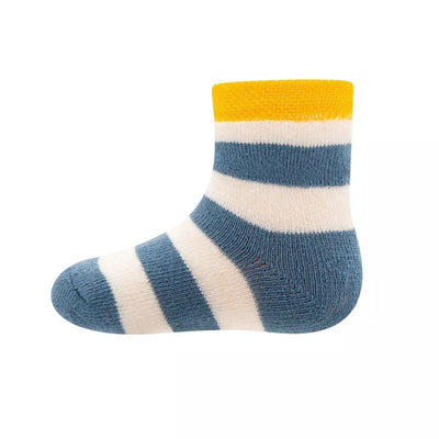 Ewers sokken thermo 2-pack Strepen Blauw