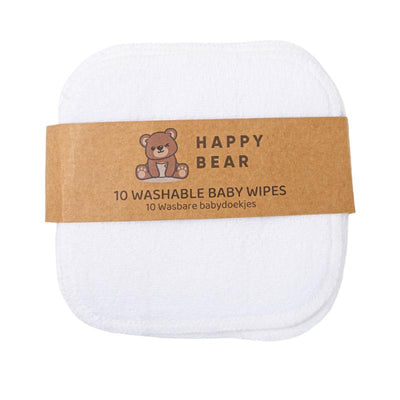 HappyBear wasbare babydoekjes White