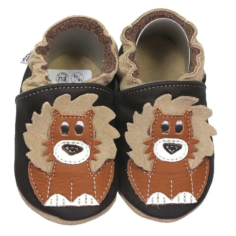 Hobea babyslofjes Löwe Dunkelbraun
