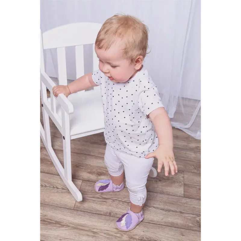 Hobea babyslofjes Federn lila