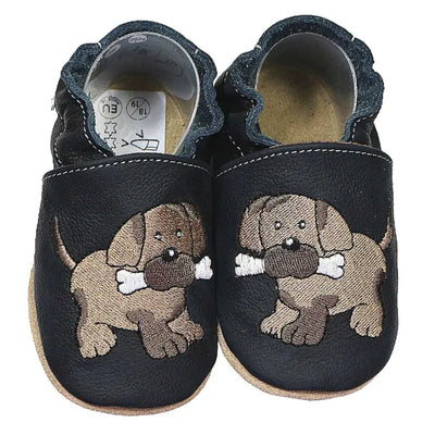 Hobea babyslofjes Hund schwarz