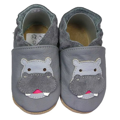 Hobea babyslofjes Nilpferd grau