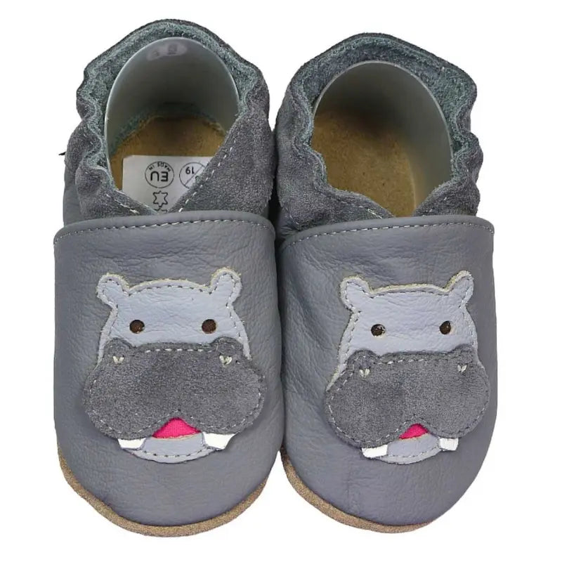 Hobea babyslofjes Nilpferd grau