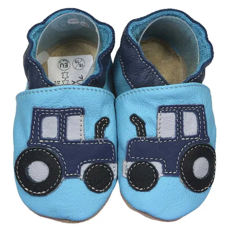 Hobea babyslofjes Traktor blau