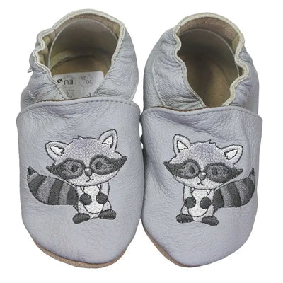 Hobea babyslofjes Waschbär grau