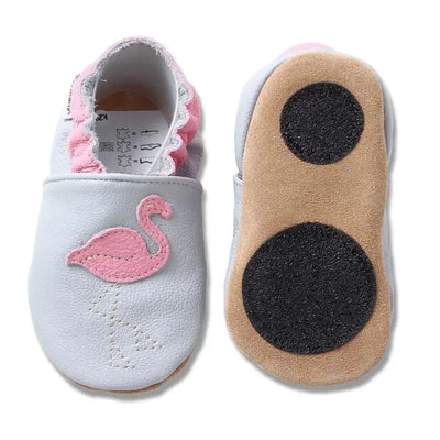 Hobea babyslofjes extra antislip Flamingo