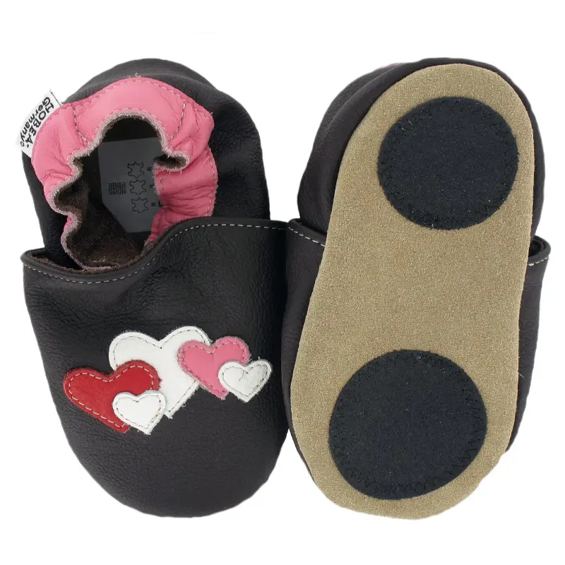 Hobea babyslofjes extra antislip Herzen