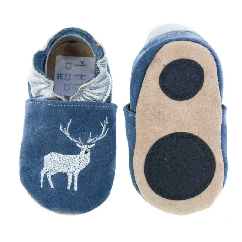 Hobea babyslofjes extra antislip Hirsch