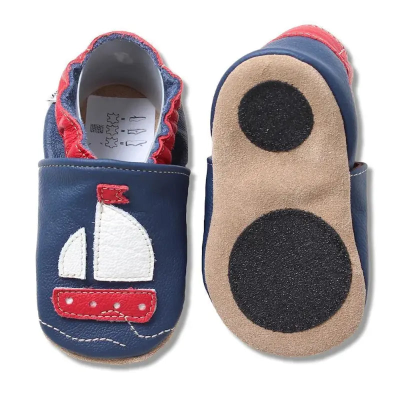 Hobea babyslofjes extra antislip Segelboot