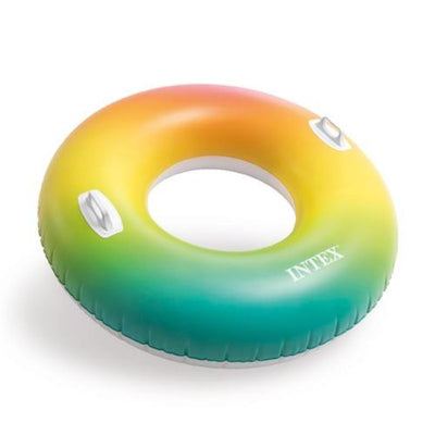 Intex zwemband regenboog met handvaten