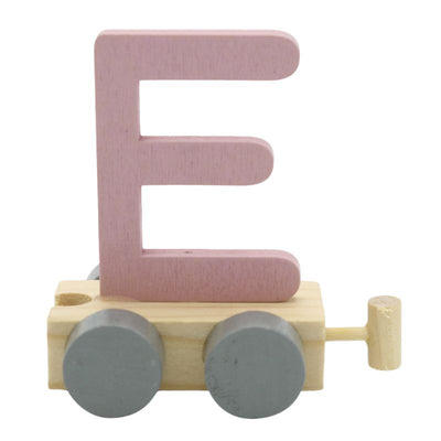 JeP kids houten treinletter E