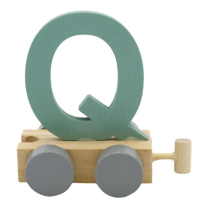 JeP kids houten treinletter Q