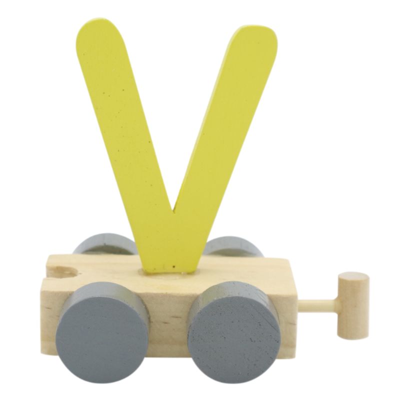 JeP kids houten treinletter V