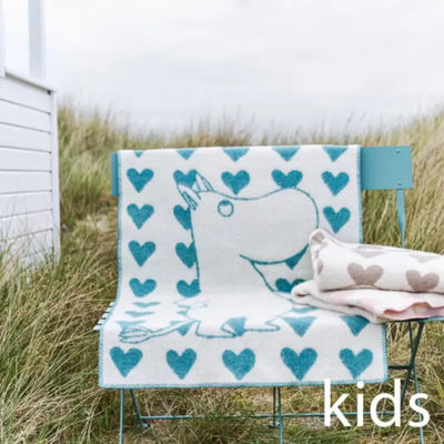 Klippan wiegdeken wol - Moomin heart