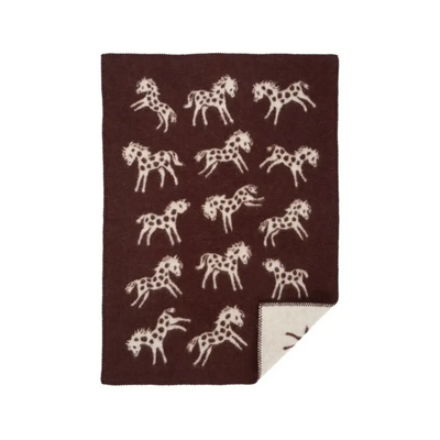 Klippan wiegdeken wol - Pony bruin