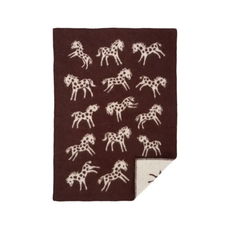 Klippan wiegdeken wol - Pony bruin