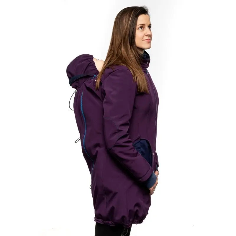 Liliputi 4in1 softshell Mama Coat Blue Plum