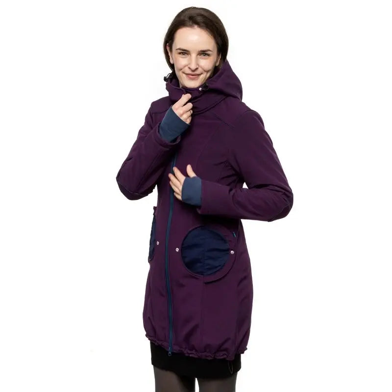 Liliputi 4in1 softshell Mama Coat Blue Plum