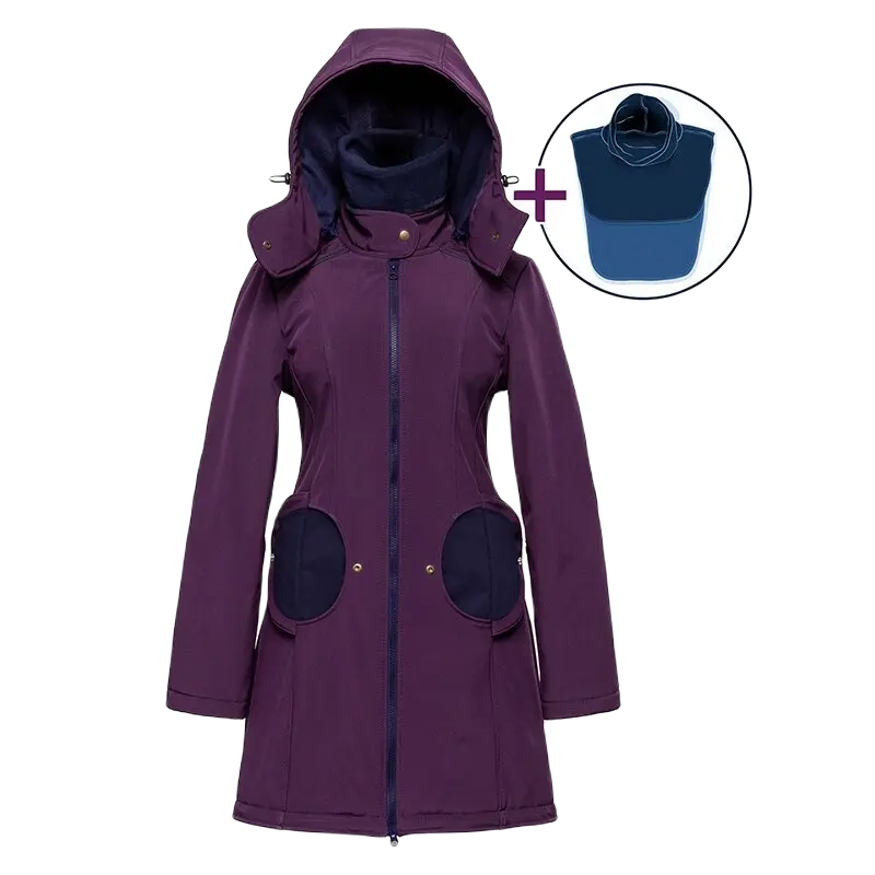 Liliputi 4in1 softshell Mama Coat Blue Plum