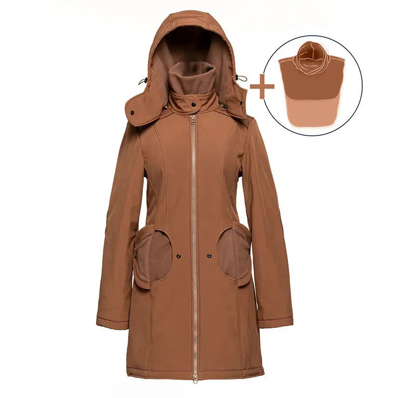 Liliputi 4in1 softshell Mama Coat Caramel