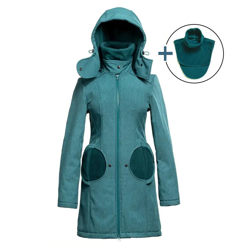 Liliputi 4in1 softshell Mama Coat mineral