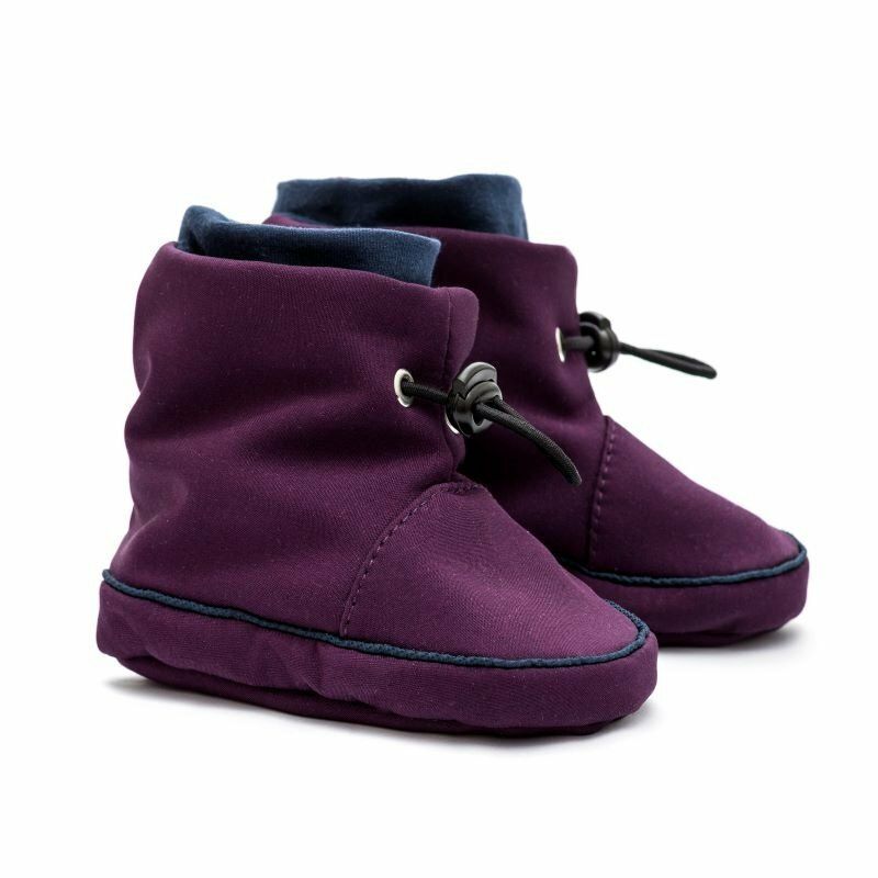 Liliputi softshell babyslofjes booties Blue Plum