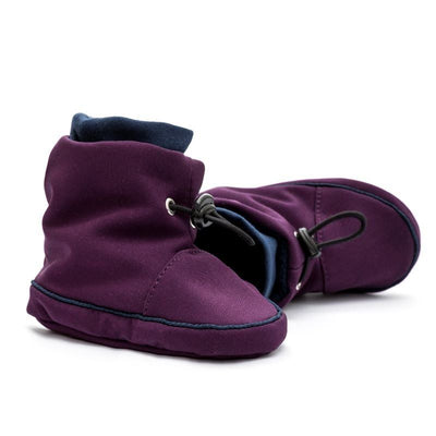 Liliputi softshell babyslofjes booties Blue Plum